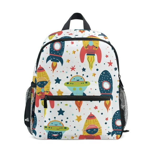 ALAZA Cartoon Rocket School Backpack Small Bookbag Mini Bags