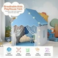 thumbnail image 4 of Fenbeli 2 in 1 Kids Play Tent with Padded Mat and Lights, Tent for Kids Indoor & Outdoor, with Windows, Blue, 4 of 8