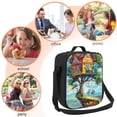 thumbnail image 5 of Pofeuu Whimsical Treehouse Painting Print Lunch Bag Women Insulated Lunch Box Reusable Leakproof Large Spacious Cooler Tote for Women Men, 5 of 7