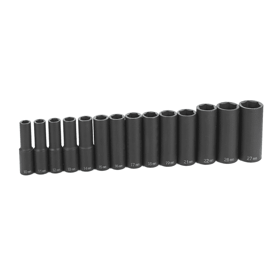 Grey Pneumatic 1/2" Drive 14 Piece Deep Metric Set