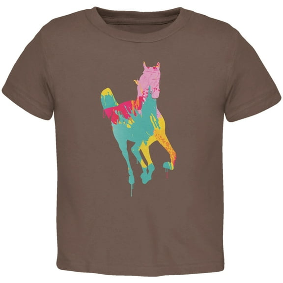 Splatter Horse Brown Toddler T-Shirt - 4T