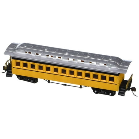 Ohio Passenger Train Bachmann Industries 1860 - 1880 Passenger Cars - Coach - Painted, Unlettered Yellow (HO Scale), Blackened metal wheels By Bachmann Trains ()