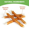 thumbnail image 4 of MON2SUN Chicken Wrapped Rawhide Small Dog Treats, 8.8 oz (25 Count), 4 of 11