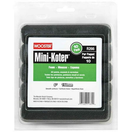 Wooster Paint Roller Cover,1/4" dia. Core,PK10 R166-6