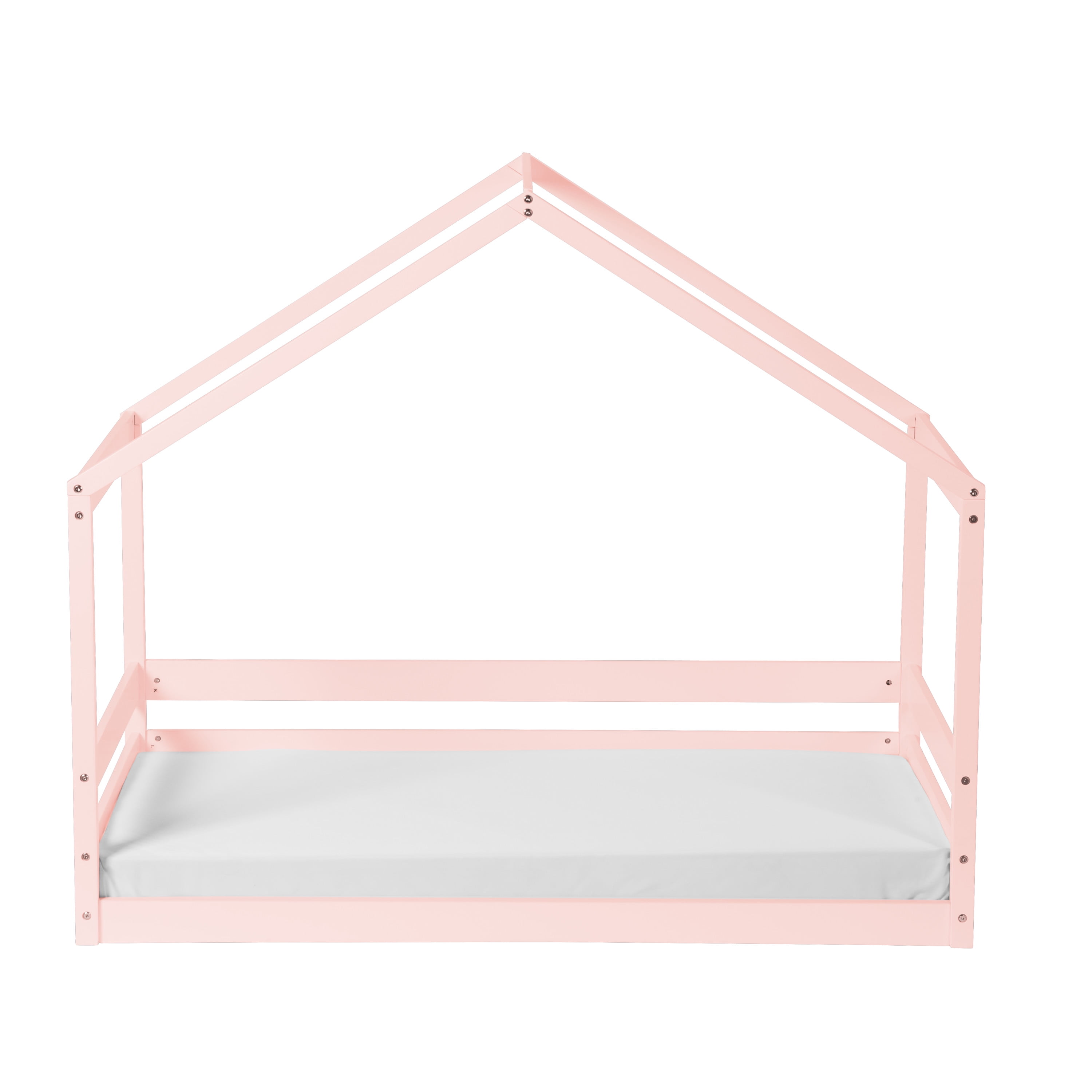 Little Seeds Trellis Toddler House Bed, Rosewater Pink