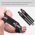 thumbnail image 3 of Sonducket Muñequera portátil para levantamiento de pesas para hombres y mujeres, vendaje transpirable para levantamiento de pesas, Protector Accesorios para máquinas de ejercicios Gris oscuro, 3 of 6