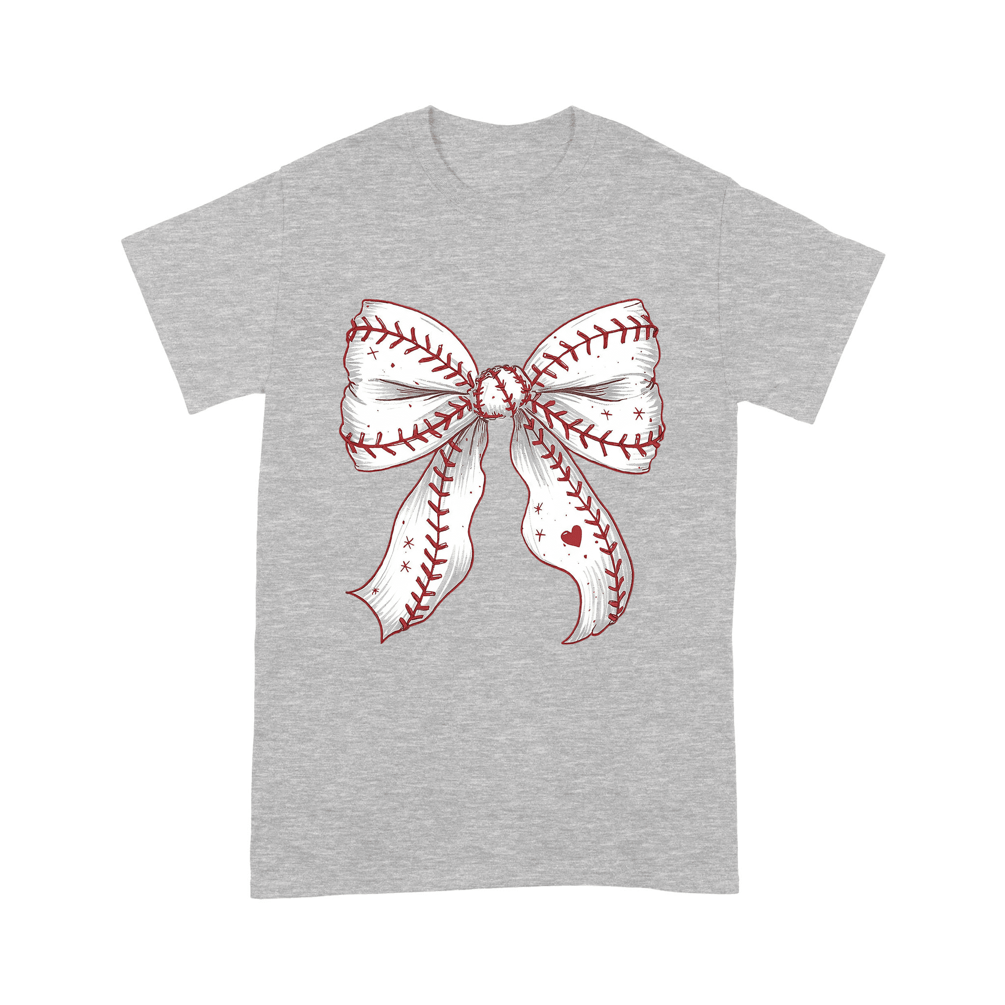 Baseball Stitch Bow Graphic Tee – Cute Sports Mom Shirt
