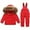 Red, variant on Krdevn Baby Boys Girls Hooded Down Jacket Coat and Ski Bib Pants Snowsuit Winter Warm Outfit Sets,12-24 Months