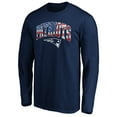 thumbnail image 2 of Men's Navy New England Patriots Banner Wave Long Sleeve T-Shirt, 2 of 3