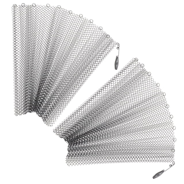 AURARMLET 2pcs Fireplaces Mesh Screen for Outdoor Use Black Fire Containment