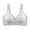 #0304-Purple, variant on Women's Wireless T-Shirt Bra Front-Close Plaid Pattern Thin Cups Comfortable Breathable Gathered Adjustable Everyday Bra for Women