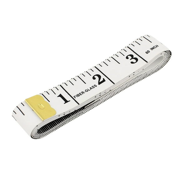 Cinta de medir para cuerpo, cinta de sastre de tela suave, regla plana blanca 60" 150cm
