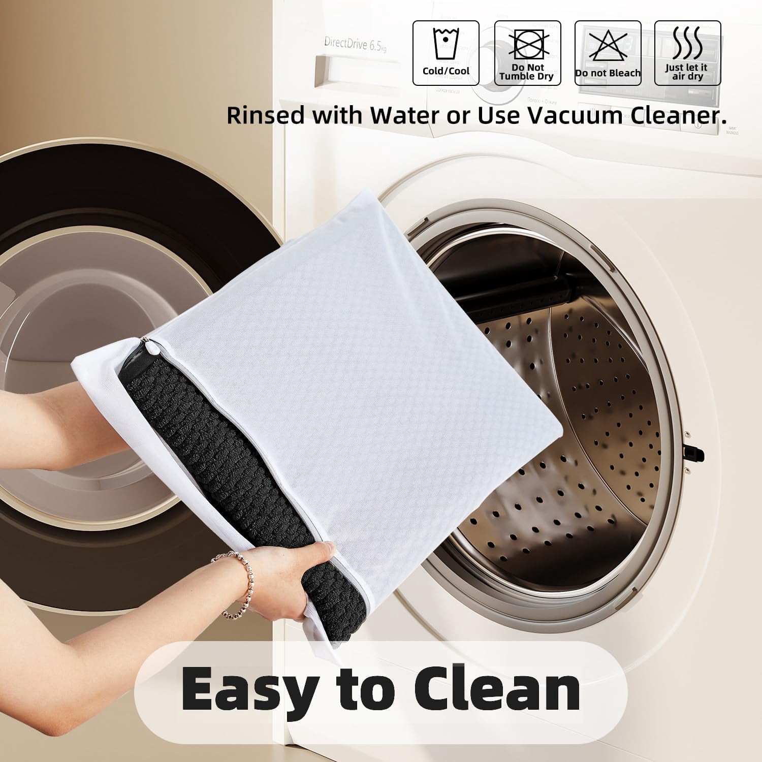 Black Bathroom Rugs Non Slip Washable, Super Absorbent Thin Bath Mat Quick Dry Low Pile Bathroom Rug, Black 24''x47''
