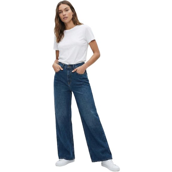LTB Jeans Women's Vionne H Wide Leg High Waist Jean Trousers | 31 - BLUE