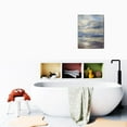 thumbnail image 6 of Bathroom Wall Art Abstract Canvas Art Print Modern Blue Ocean Picture Small Coastal Sunset & Sunrise Artwork for Sea Lake Themed Home Bedroom Décor 12x16inch, 6 of 7