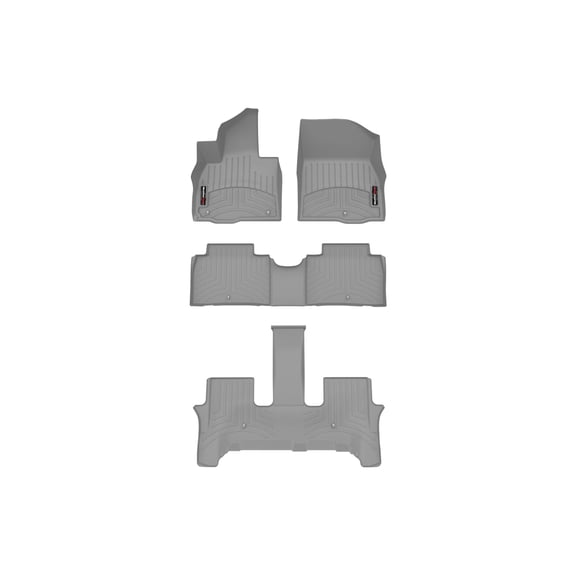 WeatherTech Custom Fit FloorLiners compatible with 2026-2026 Hyundai Palisade - Complete Set (1st, 2nd, & 3rd Row), Grey