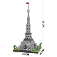 thumbnail image 3 of Sabía que se podía construir en 3 tamaños, elegir la Torre Eiffel de París, micro minibloques de construcción, juguete coleccionable, orgullo de Francia, decoración y regalo digno, 3 of 5