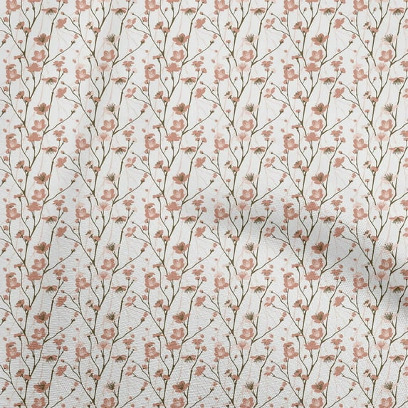 oneOone Cotton Silk Rose Brown Fabric Floral Sewing Craft Projects Fabric Prints By Yard 42 Inch Wide