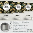 thumbnail image 4 of Designart "Glamorous Art Deco In Gold & Emerald I" 0 Gold Large Square Mirror - Square Bedroom Mirror Printed Wall Decor - Glam Square Printed Wall Mirror Art, 4 of 5