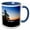 Blue/White, variant on 3drose, British Columbia, Salt Spring, Mt. Maxwell Sunrise-cn02 Rti0152 - Rob Tilley, 11oz Mug