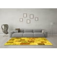 thumbnail image 3 of Ahgly Company Indoor Rectangle Patchwork Yellow Transitional Area Rugs, 4' x 6', 3 of 4