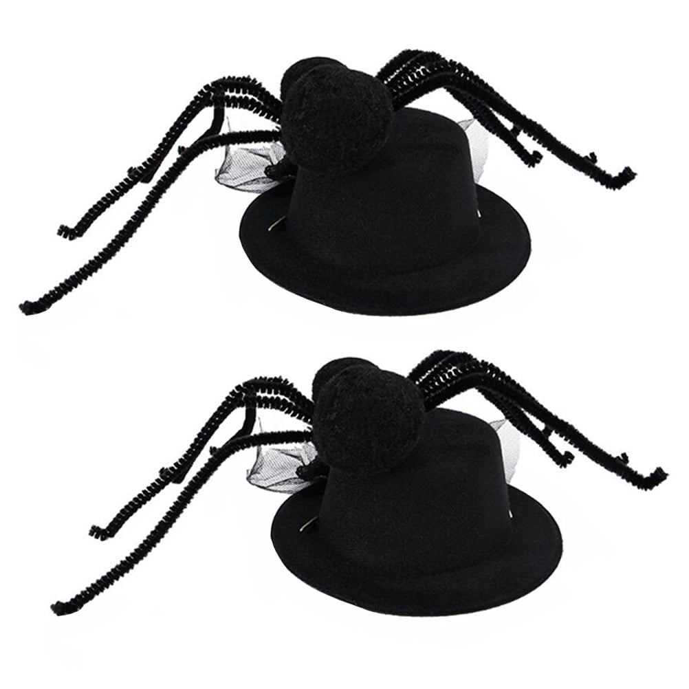 ROSENICE 2Pcs Dog and Cat Hat Black Comfortable Soft Fabric Ideal for Party and Photo Shoot