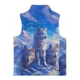 thumbnail image 5 of Uorisanigo Unisex Kids Fleece Vest Sleeveless Stand Collar Jacket Boys Girls Zippered Outwear Fall Winter Outfits Clothes Snow Wolf Print Vest Jacket Tops with Pockets, 5 of 7