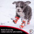 thumbnail image 6 of FINNERO HALLA Dog Booties, Winter Paw Protectors with Non-Slip Sole & Adjustable Straps – XXS, Orange, 6 of 11