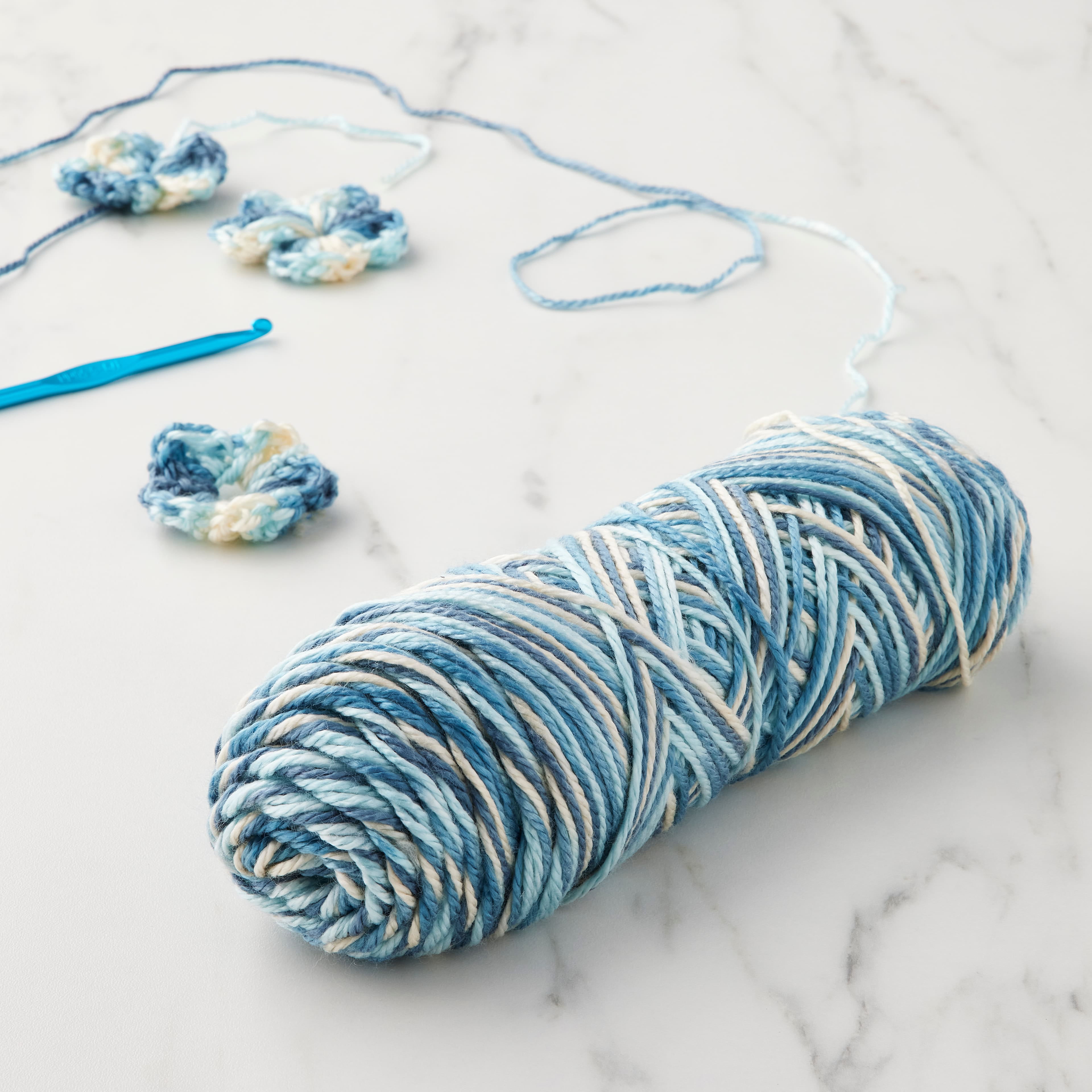  Loops & Threads Soft & Shiny Yarn, 1 Ball, Citrus, 6