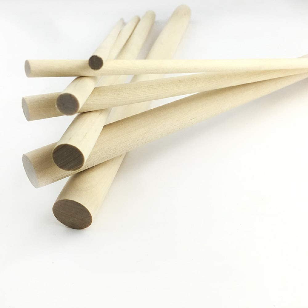 DIY Wooden Round Stick 11.8" Unfinished Craft Wood Dowel Rods 8mm/ 10mm/ 12mm/ 15mm/ 25mm/ 30mm