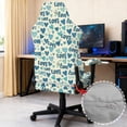 thumbnail image 4 of SCRAWLGOD Valentine's Day Decor Heart Love Print Blue Beige 4 Pieces Gaming Chair Covers Slipcovers, Non-Slip Stretchable Computer Reclining Gaming Chair Seat Cover with Armrest Covers, 4 of 7