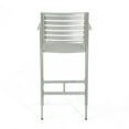 thumbnail image 4 of Noble House Cape Coral Silver Rust-Proof Aluminum 29.50" Barstools (Set of 2), 4 of 7