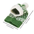thumbnail image 2 of Dog Winter Hat Scarf Set Knitted Pet Christmas Warm Accessories, Cozy Neck Ear Warmer Hood for Small Medium Large Cats Dogs, Holiday Party Photo Outfit Cold Weather Gear L, 2 of 5