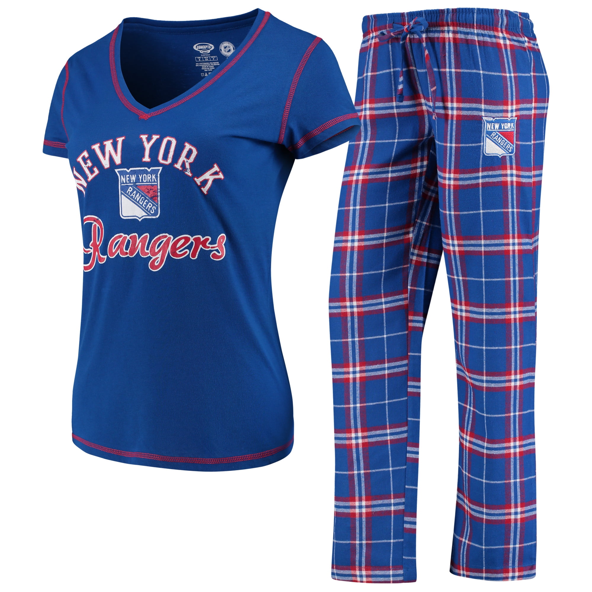 new york rangers royal blue hockey jersey pajamas