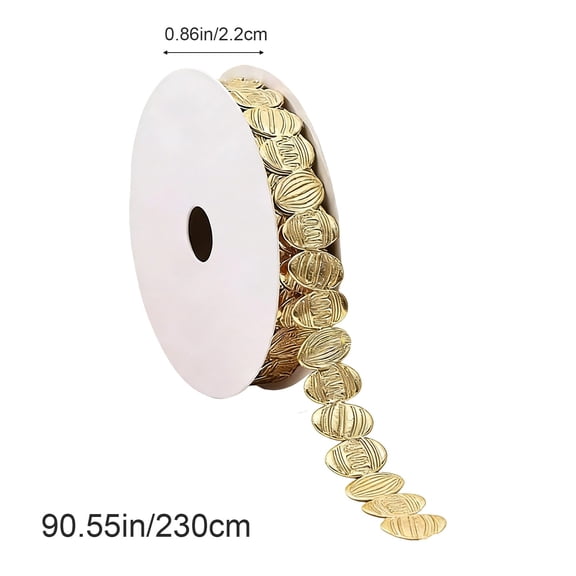 Gold Gold Tone Easter Egg Embossed Woven Ribbon 10 Yards For Gift Wrapping Cake Box Flower Bouquet Birthday Party Craft Decor