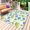 White, variant on Green Blue Dinosaur Outdoor Rug for Patio/Deck/Porch, Non-Slip Large Area Rug 5 x 7 Ft, Striped Trees Animals Modern Art Indoor Outdoor Rugs Washable Area Rugs, Reversible Camping Rug Carpet Runner