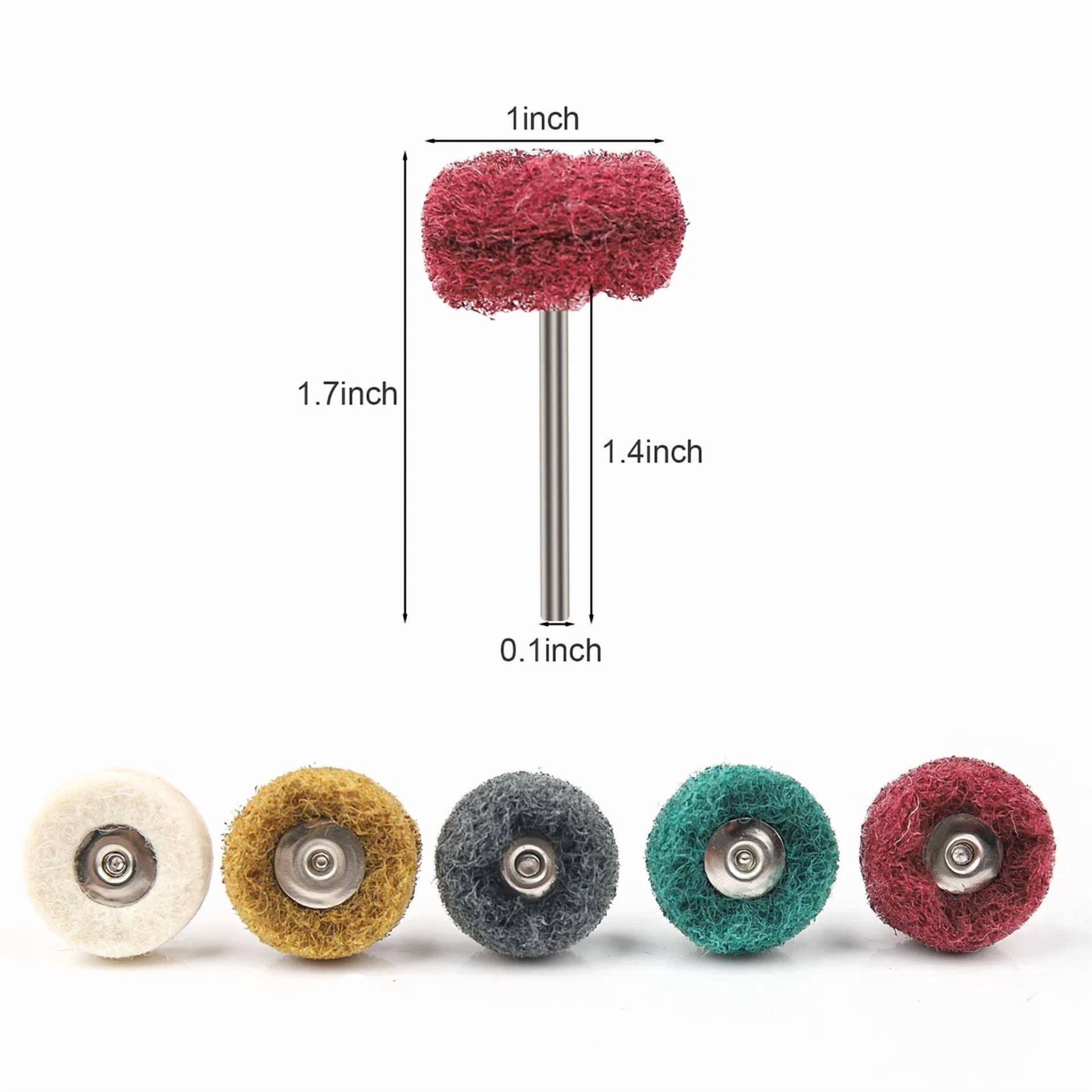 50 Metal Polishing Buffing Wheel Burr Kit Rotary Tool Accessories Set For Dremel