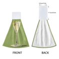 thumbnail image 3 of Yayeee Kitchen Hanging Hand Towels Set of 2 with Loop Bathroom Absorbent Tie Towel, Martini with Olive, 3 of 7