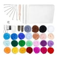 Needle Felting Kit 25 Colors Wool Fluffy Soft Eco Friendly Easy