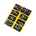 thumbnail image 2 of Brand New!8PCS Metal Puzzle Solving, Metal Puzzles, Metals Puzzles Brain Teasers, 3D Interlocking Metals Wire Logic Game, Challenging Iron Ring Puzzle, 2 of 6