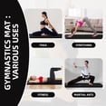 thumbnail image 5 of Signature Fitness 4ft x 10ft x 3in Folding Gymnastics Mat, 4-Panel Extra Thick Exercise Mat with Handles, PVC Leather + EPE Foam, Multiple Colors, 5 of 5