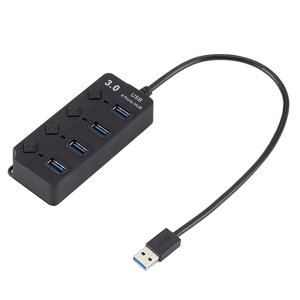 GOOHOCHY ports USB supplémentaires pour pc USB HUB noir 1Set