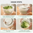 thumbnail image 4 of Lettuce Washer & Salad Spinner: 4.5L Strainer With Non-Slip Base For Easy, 4 of 9