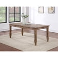 thumbnail image 4 of Riverdale Dark Brown Wood Dining Table with Extendable Leaf - 64 Inch to 80 Inch Rectangular Farmhouse Dining Room Table, 4 of 7