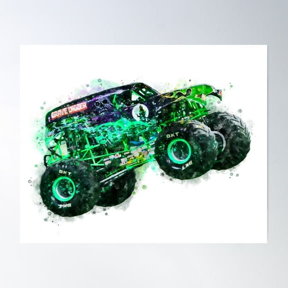 Kna Prints - Grave Digger Poster Wall Art, Modern Wall Decor For Living Room Bedroom, Wall Art, UNFRAMED-8x12