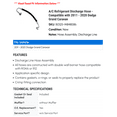 thumbnail image 2 of A/C Discharge Hose - Compatible with 2011 - 2020 Dodge Grand Caravan 2012 2013 2014 2015 2016 2017 2018 2019, 2 of 2
