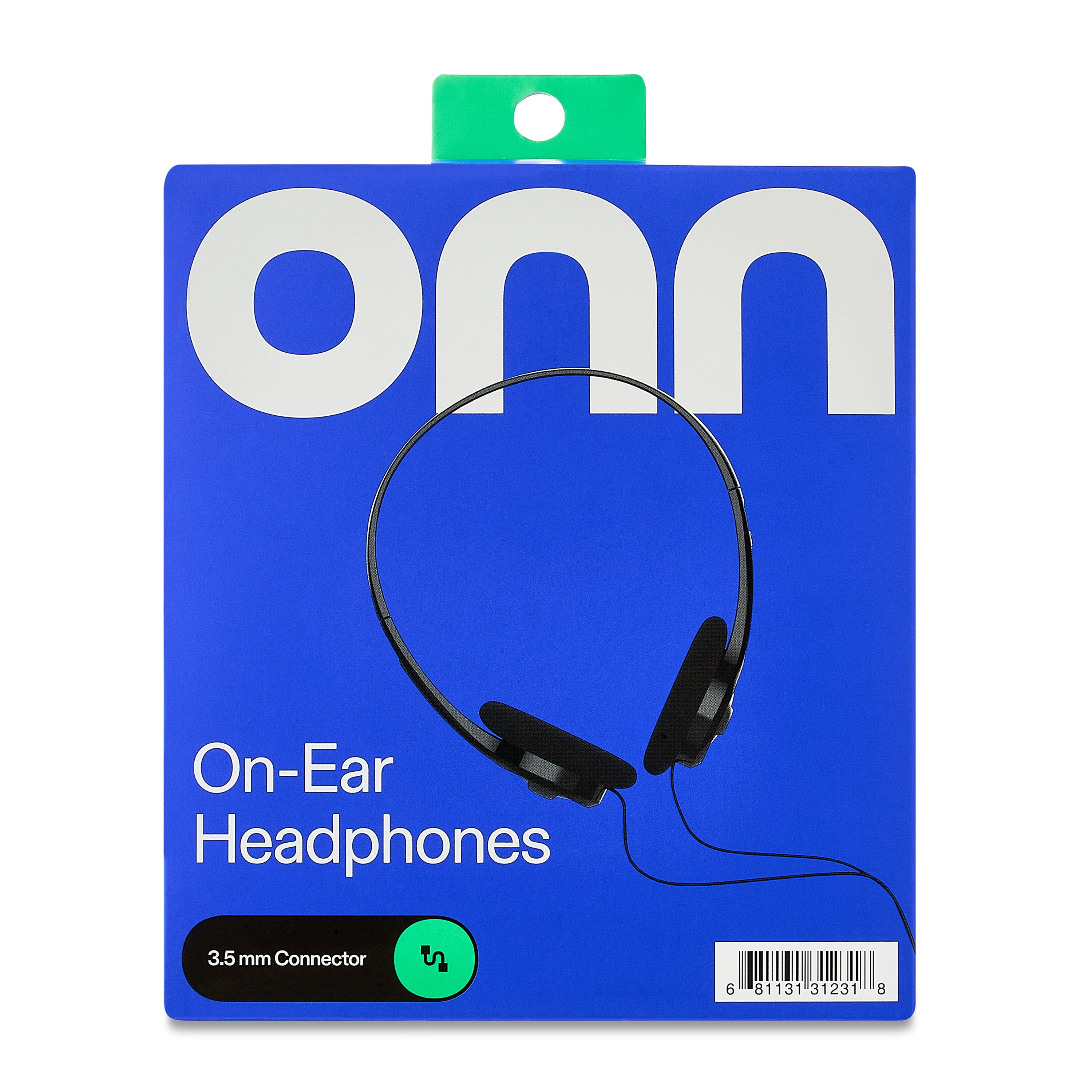 onn On-Ear Headphones, Black