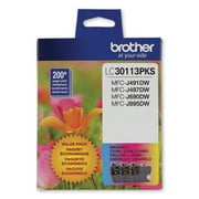 Brother LC3011 Ink, 200 Page-Yield, Cyan/Magenta/Yellow, 3/Pack