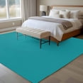thumbnail image 4 of Teal Area Rugs 5x7 ft Solid Color Washable Rug Non Slip Indoor Carpet Absorbent Floor Mat for Living Room Bedroom Dining Room, 4 of 9