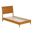 thumbnail image 2 of AFI Valencia Twin Solid Wood Low Profile Sleigh Platform Bed, Light Toffee, 2 of 13